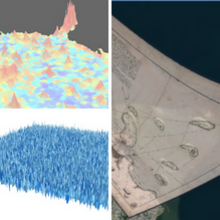 Collage of images of examples of GIS Projects