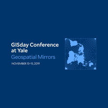 Event logo for GISday Conference at Yale: Geospatial Mirrors