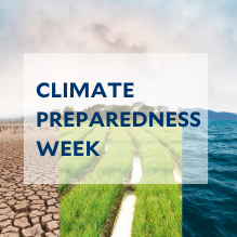 Climate Preparedness Week text over image of different climate types